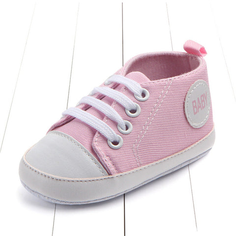 Image of Newborn Baby Boys Girls First Walkers Shoes Infant Toddler Soft Sole (Key word for Free Checkout: Free Baby Shoe)