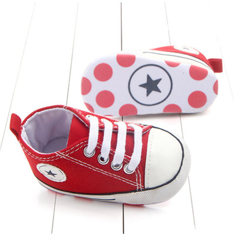 Image of Newborn Baby Boys Girls First Walkers Shoes Infant Toddler Soft Sole (Key word for Free Checkout: Free Baby Shoe)