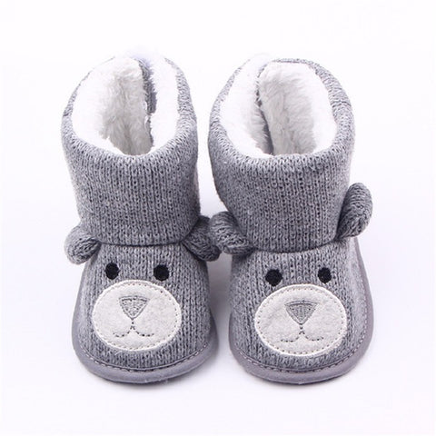 Image of Baby Winter Boots Infant Toddler Newborn Cute Cartoon Bear Shoes