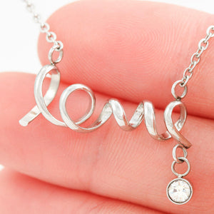 Love Script Necklace